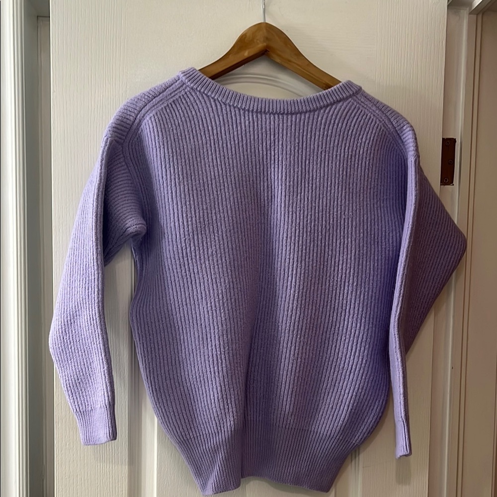 A Babaton lilac v neck sweater . Beautiful merino wool. - Picture 3 of 4